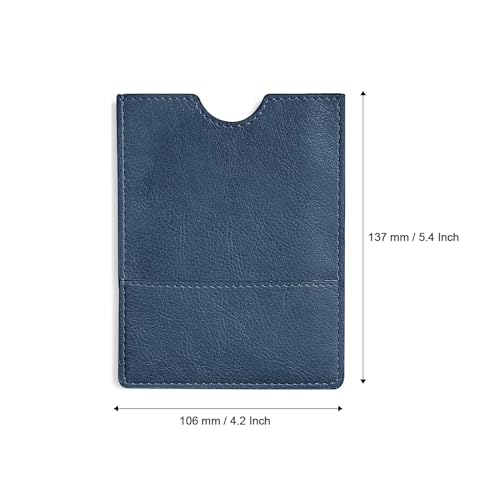 XEYOU Passport Holder Cover - Ultra Slim Premium Vegan Leather Travel Wallet Case Cover - color: Dark Blue