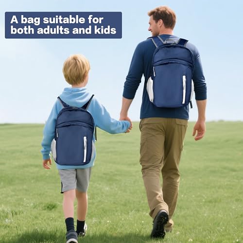 Waterproof Foldable Backpack Dry Storage Lightweight Daypack 35L Outdoor Backpack for Beach Men Women Dark Blue - color: Blue