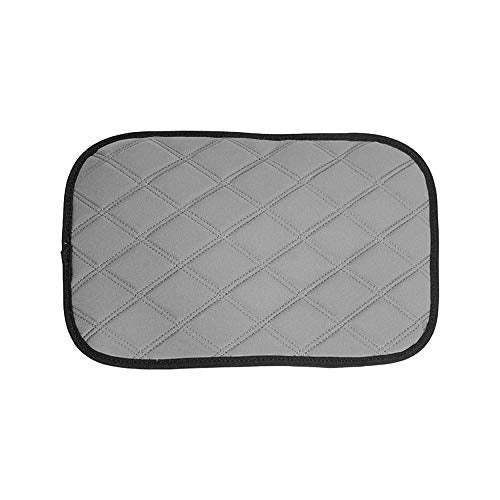 FH Group Neosupreme Gray Diamond Pattern Center Console Pad – Water-Resistant Armrest Cover Protector for Cars, SUVs & Trucks - color: Gray, style: Console Cover (Diamond)