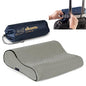 alkamto Travel & Camping Comfortable Memory Foam Pillow – Easy to Carry Portable Bag – Temperature Regulating Pillow Case (Grey Contour) - size: Grey Contour Travel