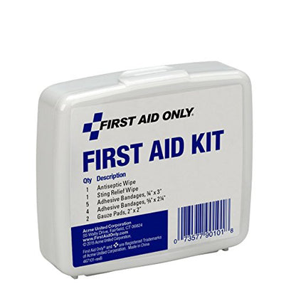 First Aid Only PhysiciansCare On-The-Go Emergency First Aid Kit for Home, Work, and Travel, 13 Pieces (Antiseptic wipes, Sting Relief wipes, Gauze pads, Bandages) - size: 13 Piece Set