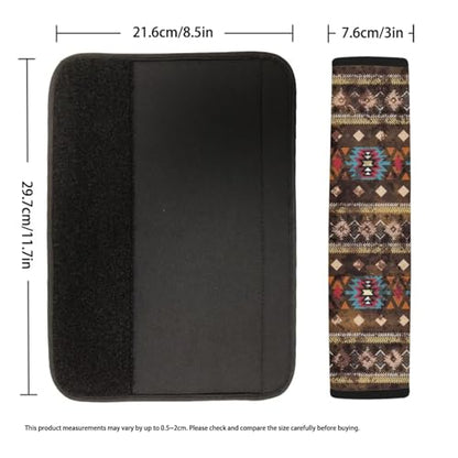 2pcs Car Seat Belt Cover Pads, Aztec African Tribal Seat Belt Cushion Airplane Seatbelt Pad Comfortable Driving Universal Auto Seat Straps for Vehicle, Truck, SUV - color: Aztec African Tribal