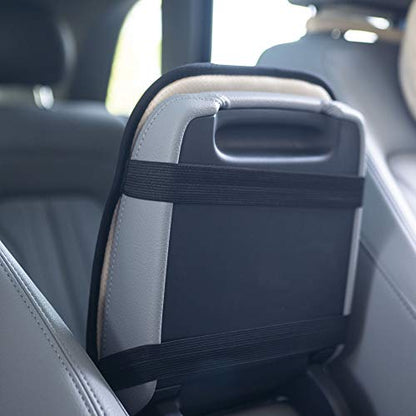 FH Group Neosupreme Black Flat Pattern Center Console Pad – Water-Resistant Armrest Cover Protector for Cars, SUVs & Trucks - color: Black, style: Console Cover (Plain)