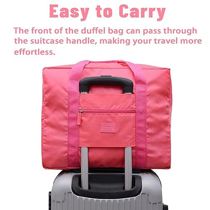 Travel Duffel Bags 12 PCS Foldable Travel Bag Tote Carry on Luggage Waterproof Sports Gym Bag Lightweight Large Weekender Overnight Bag for Women and Men (12 PCS) - color: 12 PCS