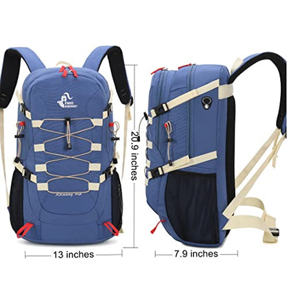 Bseash 40L Waterproof Hiking Backpack with Rain Cover, Outdoor Sport Travel Bag Daypack for Camping Climbing Skiing Cycling (Blue) - color: Blue