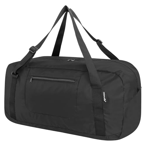 HOLYLUCK Foldable Travel Duffel Bag For Women & Men Luggage Great for Gym -55L, black - color: Black, size: 55L