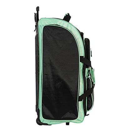 Travelers Club Xpedition 30 Inch Multi-Pocket Upright Rolling Duffel Bag - color: Seafoam