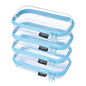 YQBRAO 4-Pack Clear Hard Shell Zipper Case, 1.2mm Ultra-Thick Diaper Bag Organizer Pouches, Rigid Self-Standing Travel Makeup Bags with YKK Zippers, TSA Approved, Blue - color: Blue, size: 4 Pack(S)