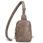 Haytijoe Small Anti Theft Crossbody Bag for Women Faux Leather Lightweight Sling Bags RFID Blocking Fanny Pack for Travel - color: Light Coffee