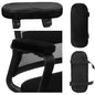 Threlaco 2 Pcs Office Chair Armrest Pads Soft Foam Office Chair Arm Covers Fluffy Flannel Gaming Armchair Armrest Cushion for Elbows and Forearms Support Pressure Relief(Black) - color: Black