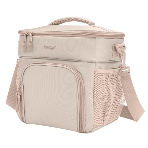 Bentgo Prep Deluxe Insulated Multimeal Bag - Lunch Box Bag, Holds 5 Meals, Premium Insulation up to 8 Hrs, Durable, Water-Resistant - Large Capacity For Adult Meal Prep (Sand) - color: Sand