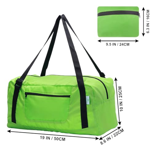 Foldable Travel Duffel Bag For Women & Men Luggage Great for Gym (Green) - color: Green, size: 30L