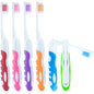 Lingito Travel Folding Toothbrush, Camping Toothbrush Bulk, Medium Bristle (6 Pack Medium-Multicolor) - style: 6 Pack Medium-Multicolor