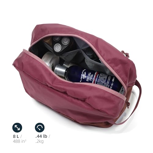 Travel Toiletry Bag For Women, 8L Large Packing Cube with Waterproof TPU Wet/Dry Compartment - color: Valkyrie Red, size: 8L