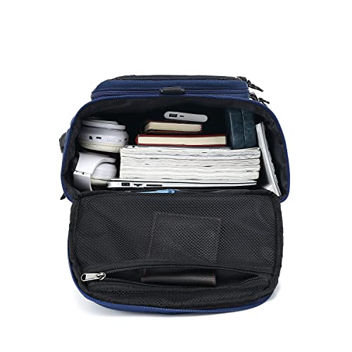 Kalesi Gym Duffle Bag Backpack 4-Way Waterproof with Shoes Compartment for travel Sport Hiking laptop (dark blue) - color: Dark Blue