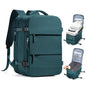 wepadre Vacuum Travel Backpack with Pump Travel Backpack with Vacuum System Expandable Vacpack Compression Backpacks for Travel Easy Vac Pack Carry on Luggage - color: Peacock Blue
