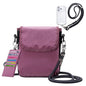 HUA ANGEL Small Crossbody Bag for Women, Phone Lanyard for Women/Men, Cell Phone Purses with Detachable 6-Layer Card Holder - color: Rose Red