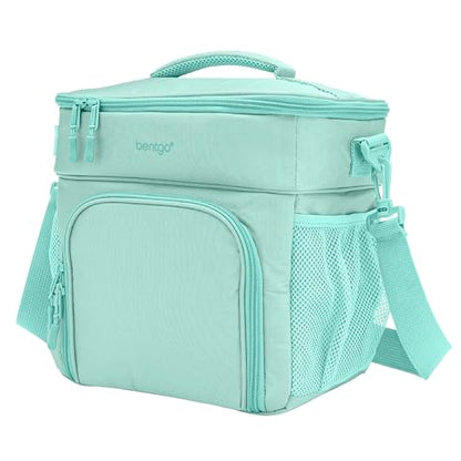Bentgo Prep Deluxe Insulated Multimeal Bag - Lunch Box Bag, Holds 5 Meals, Premium Insulation up to 8 Hrs, Durable, Water-Resistant - Large Capacity For Adult Meal Prep (Coastal Aqua) - color: Coastal Aqua