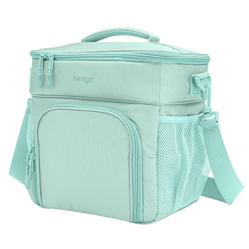 Bentgo Prep Deluxe Insulated Multimeal Bag - Lunch Box Bag, Holds 5 Meals, Premium Insulation up to 8 Hrs, Durable, Water-Resistant - Large Capacity For Adult Meal Prep (Coastal Aqua) - color: Coastal Aqua
