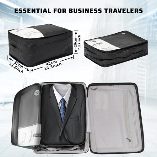 ONTYZZ Vacuum Compression Bag 20 inch Space Saver Bags Travel Case with IP67 Waterproof Zipper for Business Trip, One Bag Black - color: 20'' One Pack