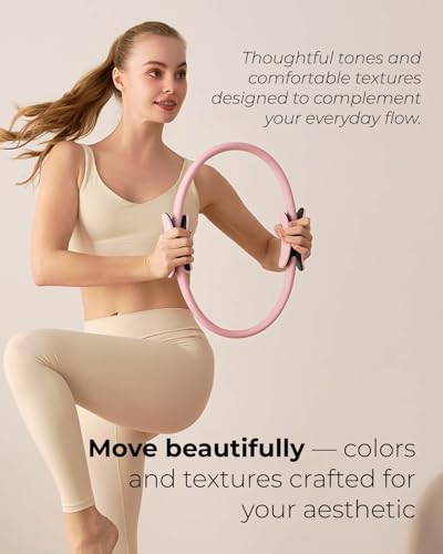 Pilates Kit for Women – Home Pilates Equipment Set with Ring, Ball & Resistance Bands | Pilates Starter Kit with Accessories in Gift Box - color: Pink, style: Essential Kit - 3PC