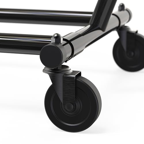 Simple Houseware Supreme Commercial Grade Clothing Garment Rack, Holds Up to 250 lbs, 50 to 75 Inches Extendable Rod, Black - color: Black, size: Commercial Grade