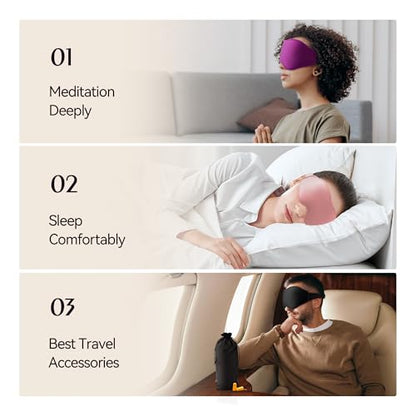 Sleep Eye Mask Blackout Lightweight: Side Sleep 3D Contoured for Lash Extensions - Zero Eye Pressure Adjustable Strap Washable (Cloud Black & Cloud Purple) - color: Cloud Black & Cloud Purple