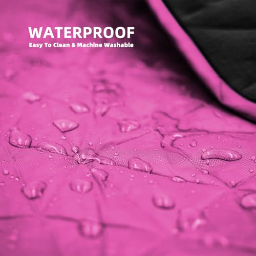 Large Outdoor Waterproof Blanket Extra Thick Fleece Stadium Blanket for Camping, Car, Pet, Picnics - Windproof, Wearable, Machine Washable 80" x 58" (Rose Purple) - color: Rose Purple