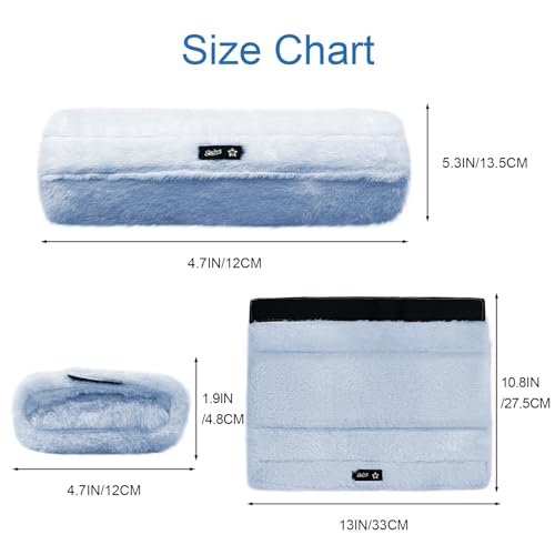 SPRING SEAON Wheelchair Armrest Covers 2 Pack Soft Memory Foam Wheelchair armrest Pads Wicking Washable for Office Transport Chair (Grey-Blue) - color: Grey-blue
