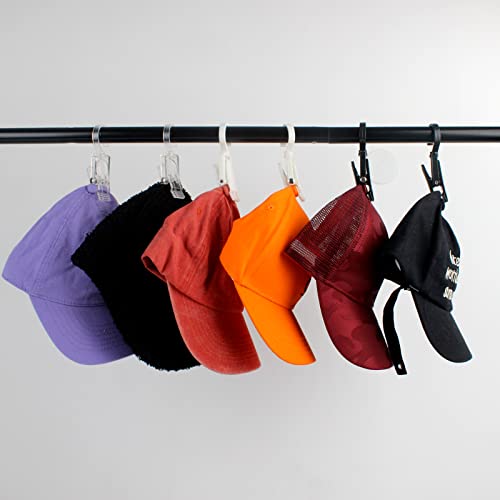 VinBee 20 PCS Laundry Hooks with Clips Super Strong Plastic Home Travel Swivel Hanging Hanger Closet Organizer Clamps Socks Boot Bras Towels for Bathroom Wardrobe Kitchen Office - 4.3 Inches (Black) - color: Black
