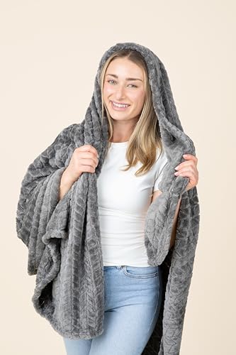 EverSnug Travel Blanket & Pillow 68x42 - Premium Ultra-Soft Microfleece 2 in 1 Compact & Packable Flight Blanket with Soft Bag Pillowcase, Hand Luggage Sleeve and Backpack Clip (Grey) - color: Grey