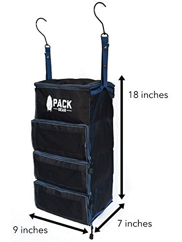 Pack Gear Hanging Carry-On Organizer - Our Standard Hanging Luggage Organizer Fits Any Carry On - Our Packing Cubes For Travel Use Mesh Windows to Make Finding Clothes Easy (Green, S) - color: Green, size: Small (Carry-On)