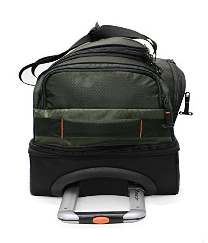 Pathfinder Gear 22 Inch Rolling Drop Bottom Duffel, Olive, One Size - color: Olive