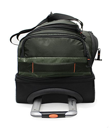 Pathfinder Gear 22 Inch Rolling Drop Bottom Duffel, Olive, One Size - color: Olive