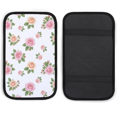 Anti-Scratch Waterproof Car Armrest Seat Pad Floral Rose Flower, Protector for Car, SUVs, Trucks, Universal Fit - color: Picture (78)