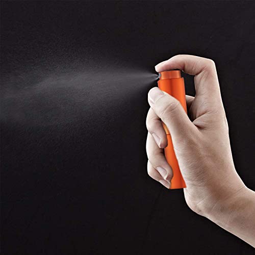 LISAPACK 8ML Atomizer Perfume Spray Bottle for Travel, Empty Refillable Cologne Dispenser, Portable Sprayer (Orange) - color: Orange