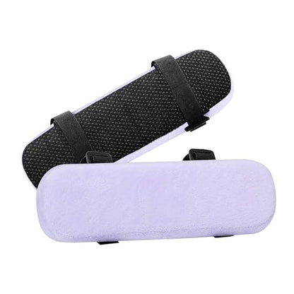 MOSISO Chair Armrest Pads (2 Pack), Memory Foam Home/Office Chair Arm Rest Covers Comfy Computer Gaming Elbow Cushion Removable Washable Elbow Support Forearm Pressure Relief, Purple - color: Purple