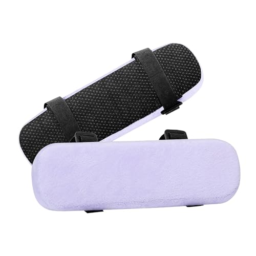 MOSISO Chair Armrest Pads (2 Pack), Memory Foam Home/Office Chair Arm Rest Covers Comfy Computer Gaming Elbow Cushion Removable Washable Elbow Support Forearm Pressure Relief, Purple - color: Purple