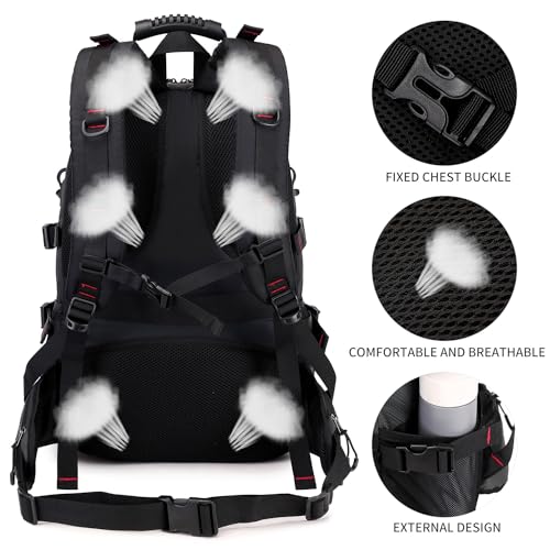 Nerlion 40L Hiking Backpack Travel Backpack for Men Women Camping Waterproof Outdoor Hiking Daypack Lightweight Backpack (Dark Gray) - color: A7- Dark Gray