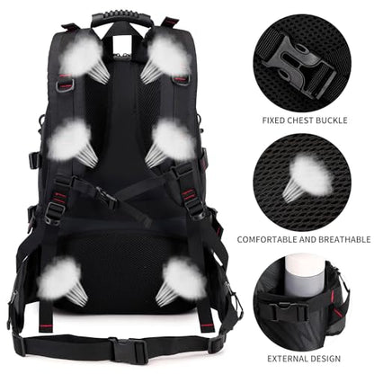 Nerlion 40L Hiking Backpack Travel Backpack for Men Women Camping Waterproof Outdoor Hiking Daypack Lightweight Backpack (Dark Gray) - color: A7- Dark Gray