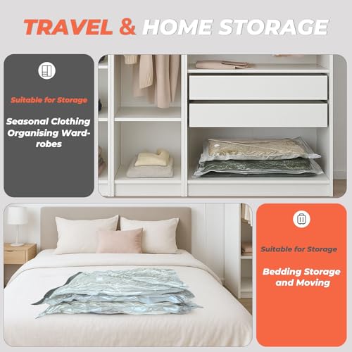 Vacbird Vacuum Seal Bags, 8 Pack 39" Vacuum Storage Bags with Rechargeable Cordless Pump for Space-Saving Compression of Clothing, Blankets, Duvets, Comforters, Pillows - size: 8 Pack 39"