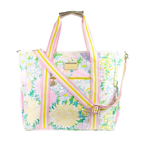 Lilly Pulitzer Beach and Picnic Cooler, Insulated Bag with Adjustable Shoulder Strap and Zipper, Soft Cooler - color: Lilly Garden Home