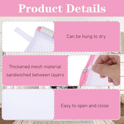 6 Pcs Small Mesh Laundry Bag for Delicates Lingerie Laundry Bag Sock Washing Bags for Laundries Foldable Mesh Laundries Bags Small for Travel Home Mini Washing Machine Use Colorful 5.51×4.72 Inch