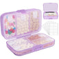 FYY Weekly Pill Organizer with Labels,8 Compartments Travel Daily Pill Case Airtight Moistureproof Large Pill Box to Hold Vitamins, Fish Oil, Supplements,Cotton Swab and Bandages-Purple - color: Purple