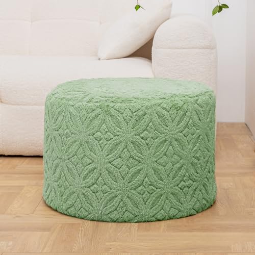 Plush Multi-Functional Ottoman Pouf – Ergonomic Ottoman Foot Rest with Space-Saving Design, Perfect Under Desks, Couches & Sofas (Sage Green) - color: Sage Green