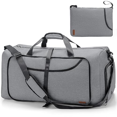 150L Duffle Bag for Travel, Extra Large Foldable Waterproof Travel Duffel Bags Weekender Overnight Bag for Men and Women with Shoe Compartment (Gray) - color: Gray, size: 150L