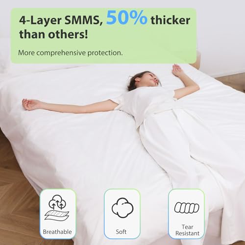 2 Pack Disposable Bed Sheet, Disposable Sheet for Travel Bedding Cover Portable Sheet with Quilt Cover, Bed Sheet and Pillowcase for Travel Business Trip Spa Hotel - color: 2 Pack