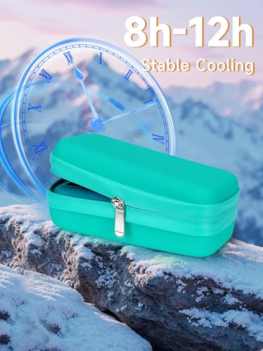 YOUSHARES Insulin Vial Cooler Travel Case - TSA Approved Diabetes Carrying Bag Keep Medicine Cool, Peptide Medication Organizer Small Bottle Protector, Refrigerated Pack with Protective Ice Brick - color: 01 Green