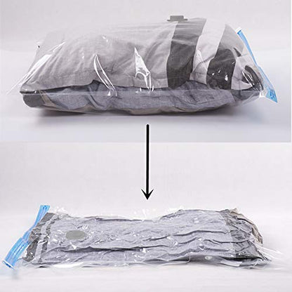 5 Pack Extra Jumbo Vacuum Storage Bags (51"x47"in Our Largest Size) Airtight Seal, Waterproof, Dustproof, for Clothes, Blankets, Comforters, Pillows, Bedding, Closet Organizing, Winter Storage.