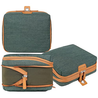 Nordace Travel Packing Organizers Set for Men and Women - 2x Packing Cubes & 1x Wash Pouch - Durable & Water Resistant (Green) - color: Green